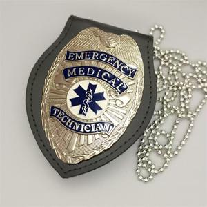 <span class=keywords><strong>Fabricant</strong></span> HLC, badges de sécurité personnalisés pour les agents de sécurité et les policiers, avec chaîne, porte-badge en cuir, badge en métal artisanal pour la décoration de fête - Product Image 1