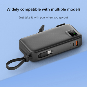 El más nuevo cargador portátil de 20000mAh Powerbank Cables de carga incorporados Batería <span class=keywords><strong>externa</strong></span> 10000mAh Power Bank <span class=keywords><strong>con</strong></span> <span class=keywords><strong>enchufe</strong></span> de pared de CA - Product Image 6