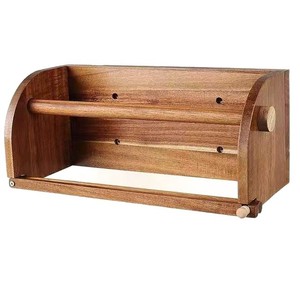 Wooden desktop <b>paper</b> towel holder for home <b>kitchen</b>, can be hung, toilet <b>paper</b> holder, <b>kitchen</b> <b>paper</b> storage rack - Product Image 1