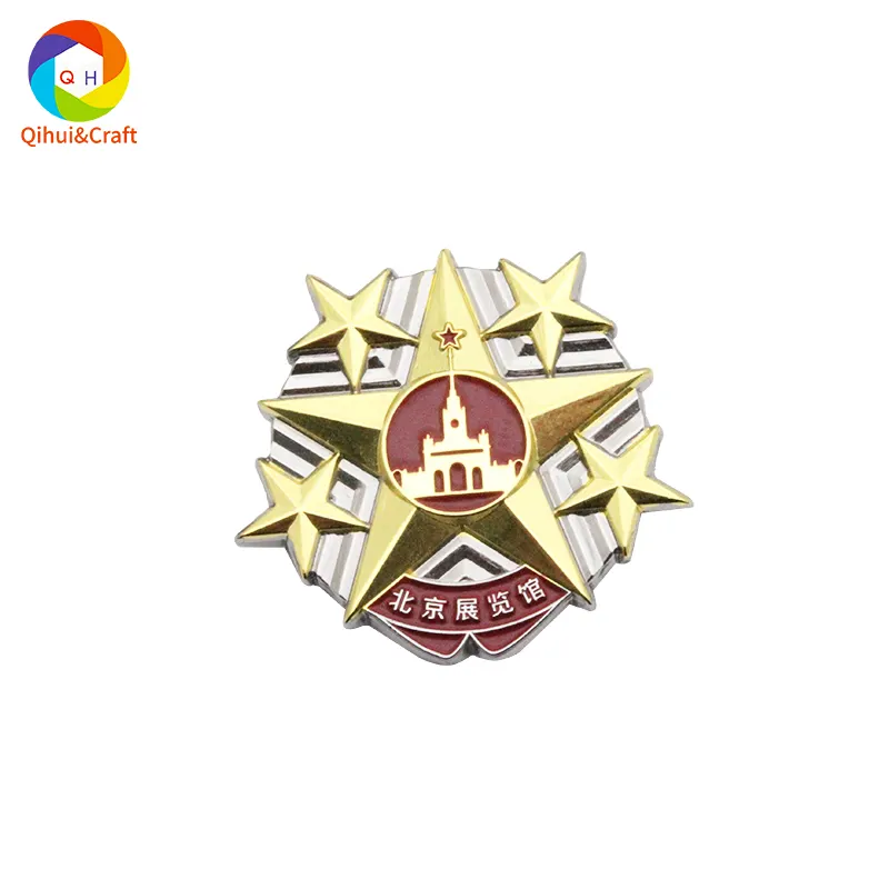 Pin Lapel Lencana Logam Kustom Tanpa MOQ Lencana Enamel Keras Logo Pin Emas