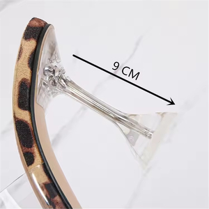 2026 New Popular PVC Wedding Shoes Women Ultra High Heel Breathable <b>Leopard</b> <b>Print</b> <b>Slippers</b> - Product Image 2