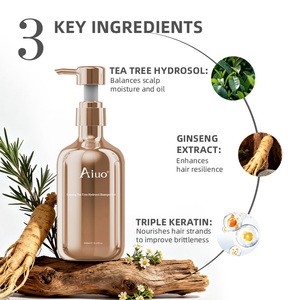 <span class=keywords><strong>Shampoo</strong></span> Biologico all'Olio di Tea Tree e Ginseng per Capelli Sani e Naturali, Controllo del Sebo, <span class=keywords><strong>Volumizzante</strong></span>, con Cheratina - Product Image 4