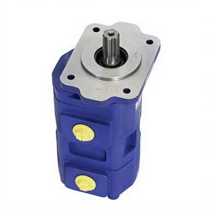 Pompe à engrenages hydraulique double tandem HUAMAO en fonte bleue haute pression pour excavatrice, chargeuse, construction 1 - Product Image 1