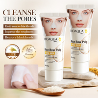 Masque facial et nasal absorbant les points noirs, à base de purée de riz, contrôle du sébum, marque privée BIOAQUA, OEM ODM, pour tous types de peaux