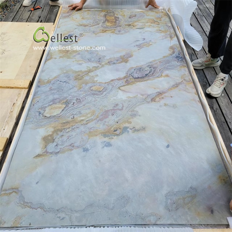 Большие плиты из натурального камня, гибкие каменные листы, ультратонкий камень 2-3 мм, шиферный шпон