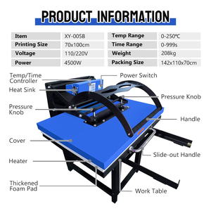 Goosam Lớn Định Dạng 100X70 80*100 80X100Cm Thăng Hoa Chuyển Máy Ép Nhiệt Cho T-Shirt Quần Áo In Ấn - Product Image 2