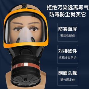 Máscara de Gas de Silicona de Cara Completa con Visor de PC Antivaho y Visión Amplia para Protección Contra Químicos, Pintura y Pesticidas - Product Image 4