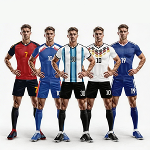 Nueva Camiseta de Fútbol Personalizada de la Selección Nacional, Camiseta de Fútbol Argentina de Alta Calidad, Poliéster, Impresión Digital, Uniforme de Fútbol Mundial - Product Image 1