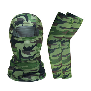 Outdoor Sun Protection Ice Silk Sleeves And Face Mask Set Breathable High Elasticity Cycling Gear Multi Functional - Product Image 5