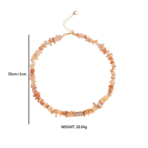 Superventas transfronterizo, serie amarilla fresca y delicada para mujer, cuerdas de cuentas de piedra Natural con múltiples opciones, collar DIY - Product Image 4