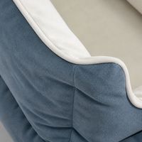 Lit pour animaux de compagnie en fibre compressible moderne avec fond antidérapant, design carré doux pour chiens, chats et petits animaux, utilisation en intérieur