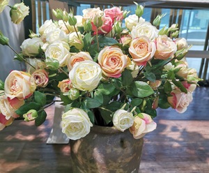Bouquet di <span class=keywords><strong>Rose</strong></span> Austin Artificiali a Stelo Lungo Personalizzate, <span class=keywords><strong>Rose</strong></span> Inglesi in Seta Vintage per Composizioni Floreali e Decorazioni Matrimoniali - Product Image 2