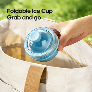 Botella Enfriadora 2en1 Hacedor Bolas Hielo Moldes Cubitos Hielo para Bebidas Frías Americano con Tapa Pajita Portacordón - Product Image 5