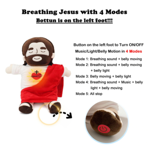 Peluche <span class=keywords><strong>de</strong></span> Jesús para Niños/Amigos, Peluches Relajantes <span class=keywords><strong>de</strong></span> Jesús, Muñeco <span class=keywords><strong>de</strong></span> Peluche, Regalos Religiosos para la Escuela Dominical, Navidad - Product Image 6
