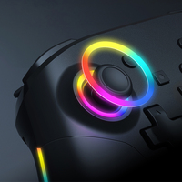 Manette sans fil RGB X HS-SW2503 avec batterie 600 mAh, vibration réglable sur 4 niveaux, fonction Turbo et programmation de macros