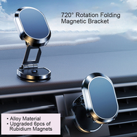 Support de téléphone magnétique pour voiture OEM, mini, en alliage de zinc, pliable, étanche, pour voiture, 360° °   Support de voiture rotatif
