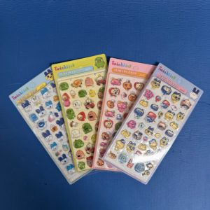 Adesivi Solidi per Bambini, Carte Decorative 3D in Rilievo con Cristalli, Cartoni Animati Carini Stile Tamagotchi - Product Image 1