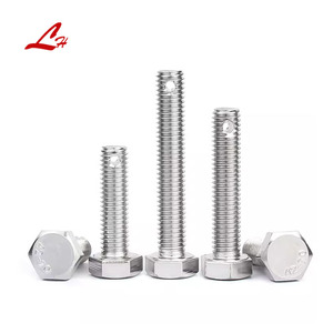 M8 M12 M16 M24 <span class=keywords><strong>Hex</strong></span> rỗng <span class=keywords><strong>Bolt</strong></span> với chia Pin lỗ thông qua các chân SS 304 316 thép không gỉ gb31.1 hình lục giác bu lông - Product Image 2