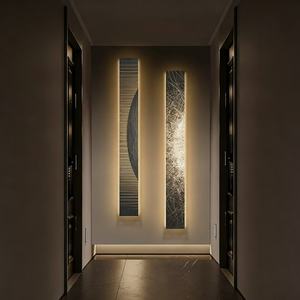 Tableau mural abstrait moderne imprimé sur toile, décoration intérieure, arts décoratifs avec cadre LED, décoration murale pour la maison - Product Image 1