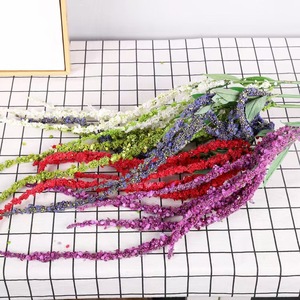 Venta al por mayor 8 ramas simulación <span class=keywords><strong>perla</strong></span> clorofito bonsái Planta artificial para decoración de bodas - Product Image 1