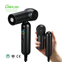 Mini sèche-cheveux pliable professionnel à grande vitesse, 110000 tr/min, faible bruit, sèche-cheveux ionique professionnel