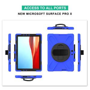 Étui d'armure robuste pour Microsoft <span class=keywords><strong>Surface</strong></span> <span class=keywords><strong>Pro</strong></span> <span class=keywords><strong>X</strong></span> 13 pouces avec dragonne bandoulière antichoc béquille <span class=keywords><strong>housse</strong></span> de tablette - Product Image 4