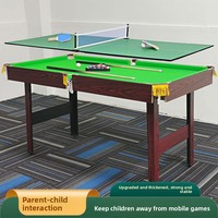 Mesa de Billar Americana Plegable Negra, Multifuncional para Niños, de Interior, Dos en Uno, Tres en Uno, Juego Completo