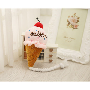 ของเล่นแมวรูปไอศกรีม สีชมพู สีฟ้า มีเสียงบีบ ของเล่นตุ๊กตาสำหรับสัตว์เลี้ยง สุนัข และแมว - Product Image 4