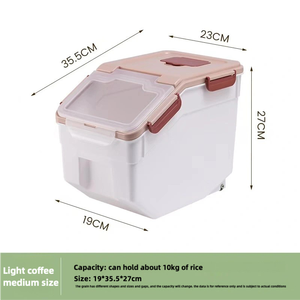 Cat and <span class=keywords><strong>Dog</strong></span> <span class=keywords><strong>Food</strong></span> <span class=keywords><strong>Storage</strong></span> Bucket Plastic Pet <span class=keywords><strong>Food</strong></span> <span class=keywords><strong>Container</strong></span> para armazenamento conveniente - Product Image 6