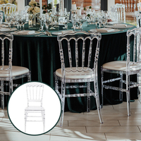 Chaises de salle à manger Chiavari pour enfants en gros, portables, empilables, en résine acrylique, pour fêtes, hôtels, événements scolaires et location