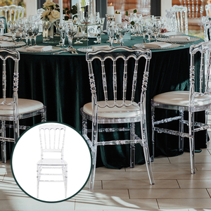 Chaises Chiavari pour enfants en gros pour fêtes, chaises de salle à manger Chiavari transparentes en acrylique empilables en résine pour hôtels, locations et événements - Product Image 6