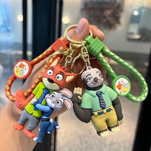 Figurine Zootopia Souvenir Personnage 3D Animation Porte-clés de téléphone portable Pendentif en plastique pour sac à dos Clés de voiture Cadeaux à suspendre pour couple - Product Image 3