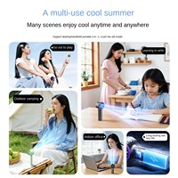 Ventilateur portable mini à moteur sans balais, affichage numérique, batterie rechargeable 1200 mAh, haute vitesse, nouvelle tendance 2026, vent puissant, en promotion