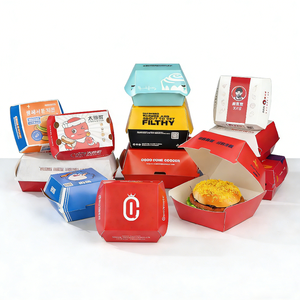 Caixa de Papel para Batatas Fritas e Frango Personalizada, Embalagem Descartável Resistente a Gordura para Hot <span class=keywords><strong>Dog</strong></span> e Hambúrguer com Logotipo - Product Image 4