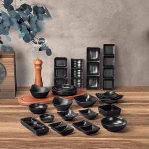 Platillo de inmersión de melamina japonés, platillo de vinagre negro, plato de salsa de soja de plástico que no se rompe fácilmente, dispensador de salsa, vajilla para el hogar - Product Image 5