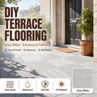 Planches de terrasse en WPC pour extérieur, système de fixation par clic, antidérapantes, écologiques, imperméables, pour piscine, balcon, terrasse, pose DIY sans outils, 6 couleurs