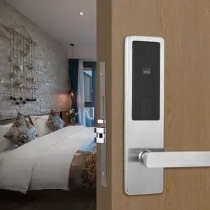 Sang trọng thông minh duy nhất chốt điện tử từ xử lý Bạc khách sạn Key NFC Door Lock Opener RFID khách sạn khóa an ninh