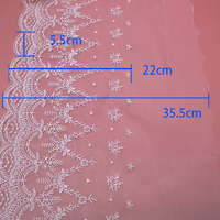 Dentelle brodée en soie de lait écologique de haute qualité pour vêtements féminins - Dentelle en maille de créateur avec fil fin