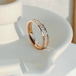 Anéis de Aço Inoxidável para Mulheres por Atacado, Anéis de Casal, Camada Única e Dupla, Estilo Legal, Presente de Luxo Leve - Product Image 2