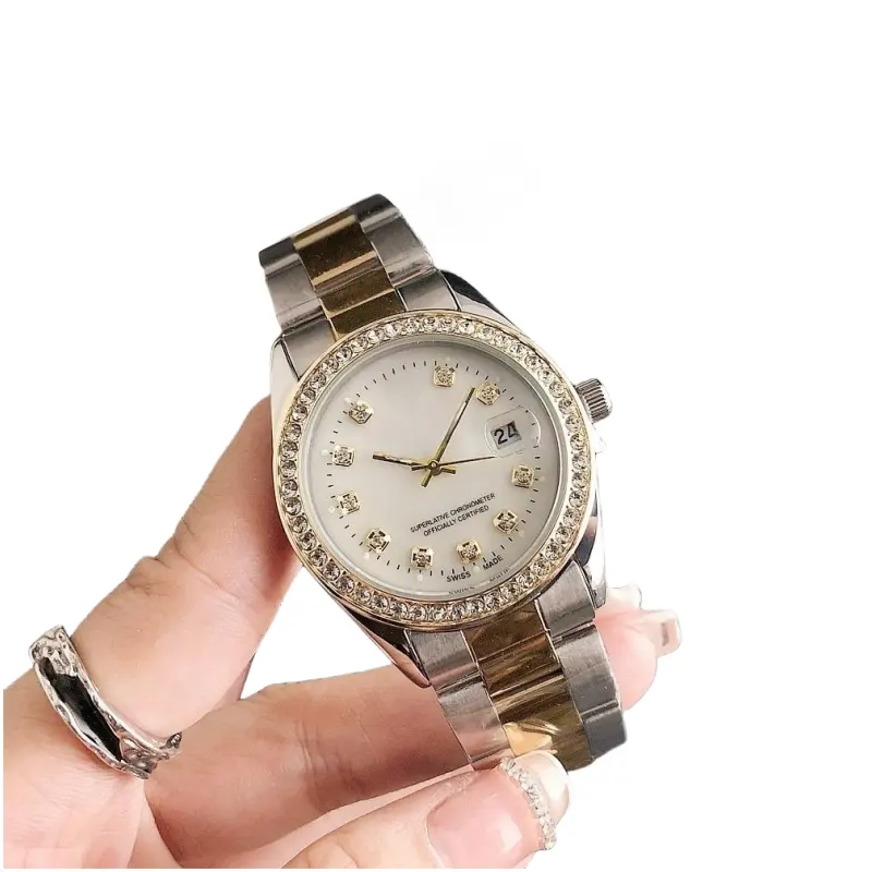 Montre à Quartz de mode de luxe pour hommes Sport femmes montre-bracelet en acier inoxydable horloge montres-bracelets Reloj Mujer