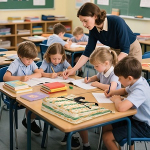 Sac fourre-tout Aloha avec motif floral hawaïen Maile Lei, design personnalisé, impression intégrale, fermeture éclair avant, sac fourre-tout pour étudiants, fournitures scolaires, livres, pour enfants - Product Image 4