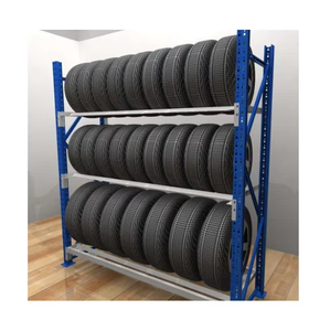 Étagère à pneus LxLxH 180x120x40cm, capacité 6 pneus, 4 niveaux + 3 étagères, acier Q235 noir thermolaqué, pour atelier/stockage/<span class=keywords><strong>cave</strong></span> - Product Image 2