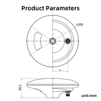 Antenne GNSS RTK à gain élevé 3-5dBi, pleine bande, étanche, verticale, pour station de base CORS, navigation marine, levés et cartographie