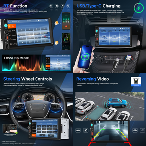 <span class=keywords><strong>Radio</strong></span> de Auto Podofo 2 Din, Estéreo, Reproductor MP5 de 7 Pulgadas, Carplay y Android Auto Inalámbricos, DAB, SWC, Tipo-C/USB, 1 Año de Garantía - Product Image 3