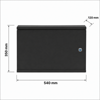 Rak Server Kecil 2U 19 Inch untuk Dinding, Rak IT, Baja SPCC, Pintu Kaca Tempered, Hitam/Putih, DDP Gratis
