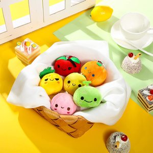 Juego de Frutas de Peluche Suaves Personalizadas, Coloridas y Adorables: Melocotón, Naranja, Piña y Cantalupo - Product Image 4