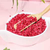 Cubos de Frambuesa Liofilizados de 5*5mm, Fruta Natural Crujiente sin Azúcar Añadido, Venta al por Mayor para Snacks, Yogur y Repostería OEM/ODM