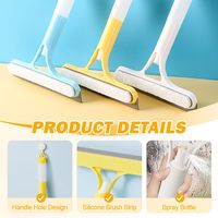 Brosse de nettoyage double face en plastique pour vitres, avec pulvérisateur et raclette, écologique, pour pare-brise de voiture et fenêtres