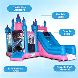 Castillo Inflable de PVC de 0.55mm con Tobogán, Certificado CE EN14960, Casa de Brinco Inflable para Parques Infantiles Comerciales - Product Image 5