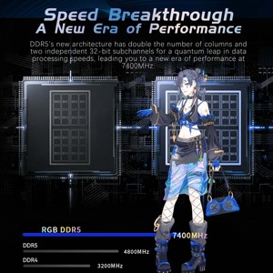 Ban đầu RGB chơi game XMP <span class=keywords><strong>RAM</strong></span> DDR4 DDR5 16G/32G tản nhiệt xmpmemory 5600/6000 MHz hiệu suất tốc độ cao cho máy tính để bàn - Product Image 5